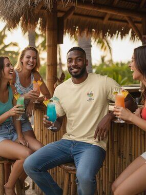 Punta Gorda Tourist Graphic Tee – Light Yellow Party Town Shirt, Men’s XL